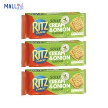 호주 리츠 스낵즈 Ritz Snackz 사워크림 어니언 크래커 100g 3개 묶음