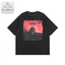 남자 오버핏 반팔 빅사이즈 반팔티 커플 시밀러룩 빈티지 코드쿤스트 옷 창모옷 프린팅 173877