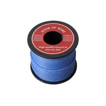 권선코일 구리선50-100m 전기 와이어 UL3132 24AWG 소프트 실리콘 절연체 좌초 된 편리한 업 주석 도금 구, [05] Blue, [01] 50m