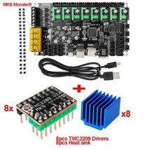 킹룬 KINGROON Makerbase MKS Monster8 32 비트 제어 보드 마더 3D 프린터 부품 maiboard TMC2209 for Voron VS Spider Oct, [02] Monster8 TMC2209, Monster8 TMC2209
