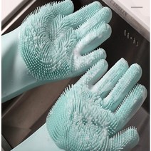 실리콘수세미 고무장갑 미끄럼방지 (2p), 1개, 핑크