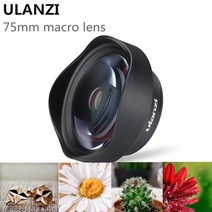 스마트폰망원렌즈 콘서트카메라 ulanzi 75mm 10x super macro lens phone 카메라 렌즈 17mm thread hd phone lens with clip, 렌즈만