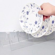주방 접시진열 장식 거치건조대 5칸 아크릴수납보관받침대