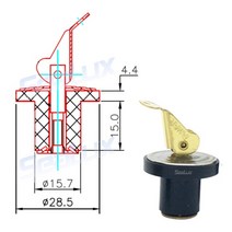 해상 요트 sealux baitwell 플러그 황동 나사 유형 압축 플러그 드레인 플러그 보트 해양 냉각기 선체 확장 가능한 고무 요트, 협력사, M 15.7mm, 1개