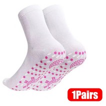 스포츠 양말 겨울 자기 가열 건강 관리 양말 여성 스키 스포츠 마사지 짧은 편안하고 따뜻한, 02 White