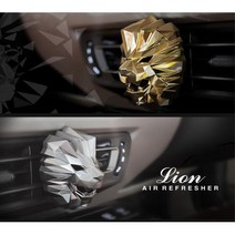 SUV 벤츠 라이온캐릭 고급 송풍구방향제 차방향제 디퓨져 차향수, 라이온 차량 송풍구용 방향제 무광골드, 멀베리