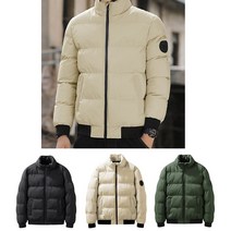 간절기 남자 학생 숏패딩 30대 40대 경량 짧은 패딩 카키 110