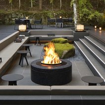 에탄올난로 에탄올벽난로 3d 분무 스토브 장식 시뮬레이션 불꽃 전자 라운드 벽난로 커피, 스마트 모델 업그레이드