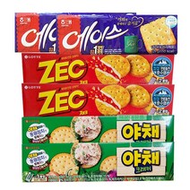 해운대유통 안성맞춤세트-야채크래커2개+제크2개+에이스2개 구성세트-사무실 학교 과자 간식