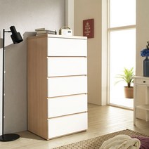 늘봄 5단 600서랍장 4color, 내추럴화이트