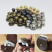 리벳 가죽공예 둥근 머리 나사 DIY 합금 벨트 파우치 지갑 바인더 팝너트 금속 더블 캡 스터드 라운드 가방 의류 수공구 헤드 공예품 스크류 단추 부자재 가성비 6x8 (실버)