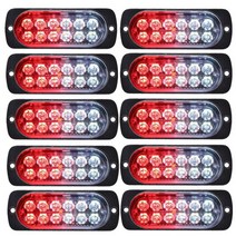 앰버 라이트 트럭 스트로브 12LED 스코프 경고 LED램프, T09-White-Red