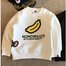 일본 패션 BAPE 아동복 봄가을 신상품 바나나 프린트 남아 여아