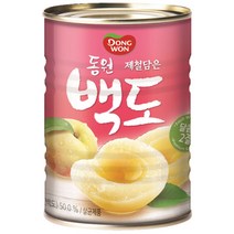 동원 백도 복숭아 통조림, 400g, 4개