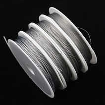 스테인레스 스틸 와이어 0.3 ~ 1.0mm 구슬 로프 코드 낚시 스레드 문자열 목걸이 팔찌 쥬얼리 제작 결과 목걸이 팔찌 낚시 줄, 0.3mm x 50m