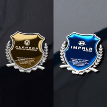 가오 쉐보레 전차종 DIY 로고 몰딩 악세사리 엠블럼 인테리어 튜닝 용품, 골드(2P), 트레버스