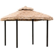 원두막 바베큐장 펜션 카페 방갈로 파고라 가제보, 단일옵션. 초가집 33 커튼 없음