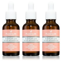 Floslek Pharma Adek 케어 스킨 부스터 비타민 오일 A+D+E+K Care Huile Nourrissante 30Ml 3개