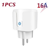 Aubess 스마트 소켓 EU 16A/20A AC100-240V Wifi 스마트 플러그 전원 콘센트 Alexa Google 홈 음성 제어 Tuya Smart Life APP 용, 16A 1PCS, CHINA