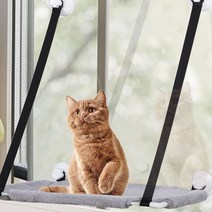 Apnoo 고양이 윈도우 해먹 벽걸이 캣베드 캣타워, 그레이