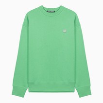 아크네 (당일) 23SS 스튜디오 페이스 패치 크루넥 그린 맨투맨 CI0072 BN1 GREEN