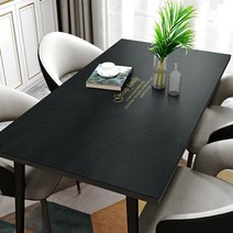 2인용 4인 6인용 방수 가죽 실리콘 테이블보 감성 식탁매트 미니 대형 사각 예쁜 식탁보 맞춤제작, 가로 70 길이 120cm, 블랙