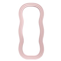 웨이브 물결 전신거울 700 800 북유럽 옷가게 스탠딩 거울 주문제작 우드 프레임 카페, 거울 특수포장, 70x160cm 핑크
