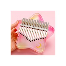 루루 17키 아크릴 컬러풀 레인보우 칼림바, 핑크스타