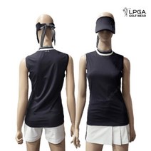 LPGA 골프웨어 여성 여름 냉감 민소매 반목 나시 티셔츠 L202TS585P
