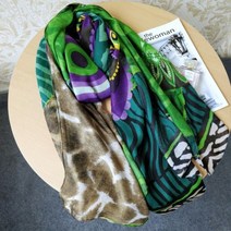 Desigual 스페인과 미국 패션 스카프 여성 프린트 컬러 빅 스퀘어 디자이너 헤드 핫 케이크처럼 판매