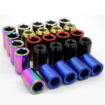 데일리쇼핑 차량용 휠 락너트 6각 7각 P1.5XM12 도난방지 휠너트 현대 기아차 타이어 휠볼트 휠너트 락볼트 차량용, 6각락너트(블랙1SET)