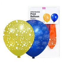 이벤트 파티 데코 30cm전체인쇄풍선 5p, 색상