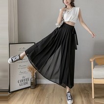 새로이 FKYSY2IE 여성 여름 데일리 쉬폰 팬츠 빅사이즈 치마바지