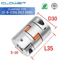 MDPS커플링 유연한 플럼 클램프 커플러 CNC 턱 샤프트 커플 시리즈 D30 8mm 12mm 16mm, 31.12mmx12mm