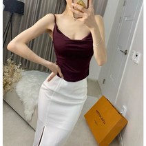 드레이프 스트랩 탑 나시 (4color)