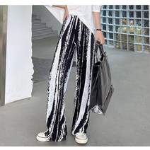 Linen Trousers for Women Ice Silk Pleated Straight Fluid Wide Boot Pants Woman Elasticity Summer Leg