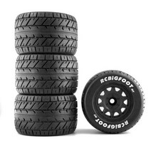 바퀴 알씨 카 RC CAR 휠 1/8 트러기 몬스터 트럭 레이싱 빅풋 림 허브 타이어 자동차 트랙사스 서밋 E레보 호바오 HPI 아르마 타미야 교쇼 HSP YOSKD, 4pcs p02