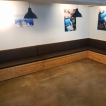 긴의자 방석쿠션 붙박이의자 맞춤 제작비용, 진그레이