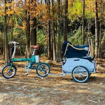 자전거 웨건 카고 트레일러 mtb 캠핑용 견인 연결, 노란색
