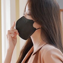 푸름마스크 새부리형 컬러 국산 대형 마스크, 젯블랙 25매입
