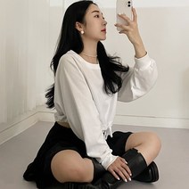 [제작!봄여름가을] 55-100 코디채움티셔츠 크롭박시티 올사이즈 사계절코디 빅사이즈나그랑박스탑 플러스사이즈