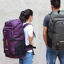 트레블백팩 비박 뒤로매는 야외 캠핑 등산용 백패킹 백팩 가방 배낭 80L, 블랙