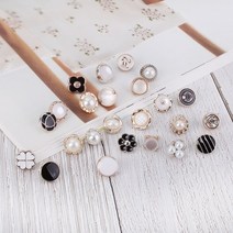 짱패브릭 5개)블라우스 진주콩단추, 12