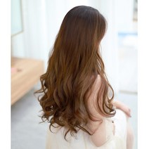 [피플앤제이] 붙임머리 가발 헤어피스 볼륨 긴 웨이브형 자연스러운 연출, 타입2 45cm - 블론드브라운
