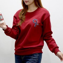 여자친9 [당일발송] 래터링 볼륨자수 빅사이즈(S~2XL) 소프트 맨투맨-26칼라