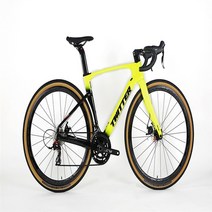 자전거프레임 치넬리 비고렐리 알루미늄 서벨로twitter 자전거 자갈 v2 105 r7000-22speed 유압 디스크 브레이크 700c 전체 탄소 도로 자전거 남자 자전거, 노란색, 51cm(175-185cm)