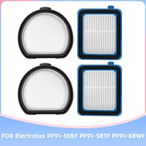 로봇 청소기 필터 일렉트로룩스 pf91 시리즈 5ebf5btf6bwf 무선 스틱 진공 청소기 부품용 교체 배기 필터 및 먼지 필터, 2개
