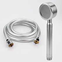 크리썸 알루미늄 고압 수압상승 절수 샤워기 헤드 + 360호스세트, 샤워기헤드 + 360 PVC 1.5m