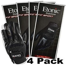 Etonic Golf- MLH Stabilizer F1T Sport Glove (4 Pack) Black, 1