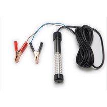 집어등 오징어 야간낚시 수중 램프 100와트 녹색 불빛, 12V25W(노란색 PC 쉘 5미터）